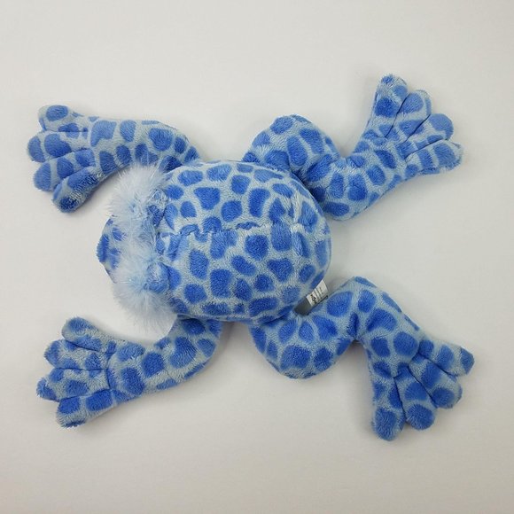 Animal Alley Frog Plush Blue Spotted Toad 12" Toys R Us Stuffed Toy - Picture 6 of 9